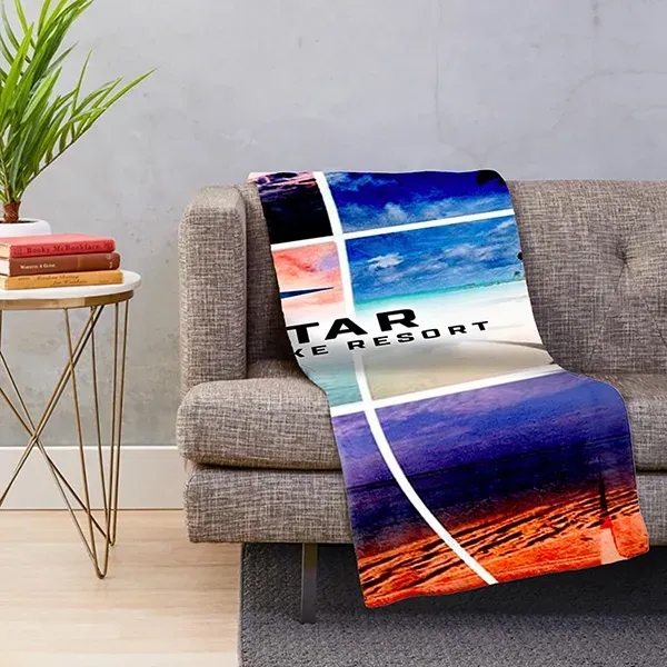 88" x 104" 440GSM Sherpa microfiber blanket.... from ASI 62660 Innovation Line