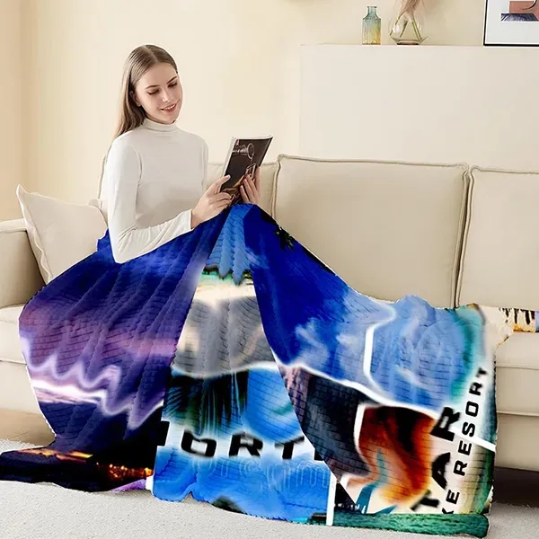 88" x 104" 440GSM Sherpa microfiber blanket.... from ASI 62660 Innovation Line