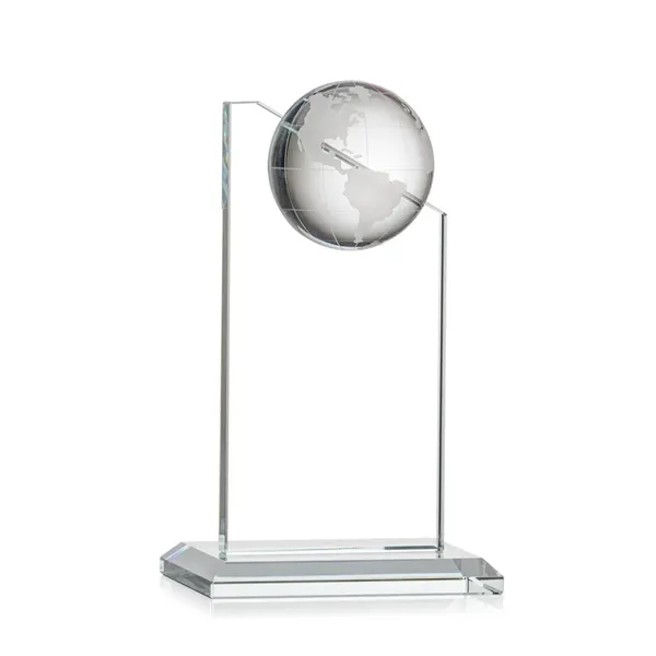 Tall sleek award topped with a half globe mounted on the... from ASI 84592 St Regis Group / St Regis