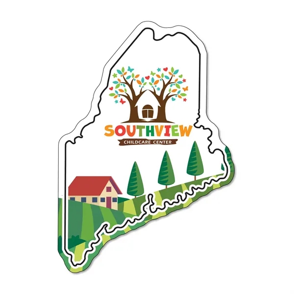 3.57"H x 2.51"W Maine State 35 mil thick, non-toxic magnet with... from ASI 54040 Fey Promo / Magna-Tel by Fey