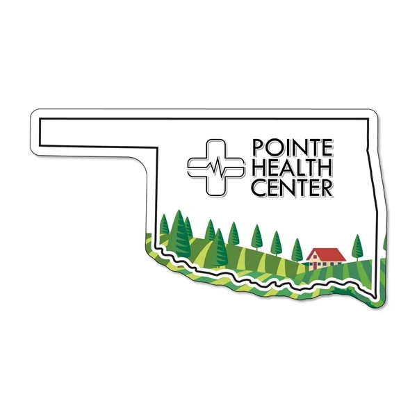 Oklahoma State shaped 35 mil, non-toxic magnet with full color digital... from ASI 54040 Fey Promo / Magna-Tel by Fey