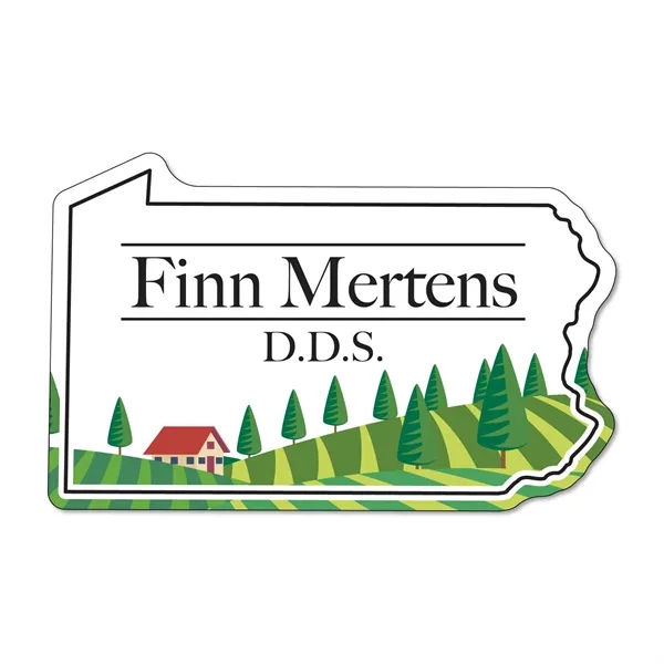 Pennsylvania State shaped made in USA, 35 mil thickness, non-toxic magnet... from ASI 54040 Fey Promo / Magna-Tel by Fey