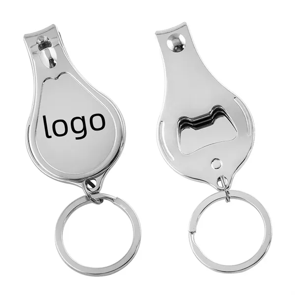 Multifunction water-drop shape nail clipper keychain with built-in opener and full... from ASI 37218 Athena Promo (tm)