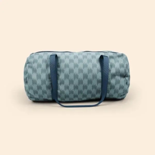 A canvas, barrel body Darling Duffel. It has a huge imprint... from ASI 74710 Numo