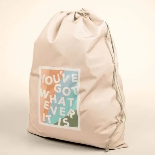 Our drawstring tote is sturdy and the perfect size to throw... from ASI 74710 Numo