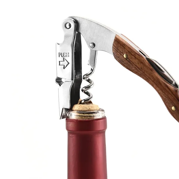Foldable 3-in-1 corkscrew wine bottle opener with beer bottle opener and... from ASI 37218 Athena Promo (tm)
