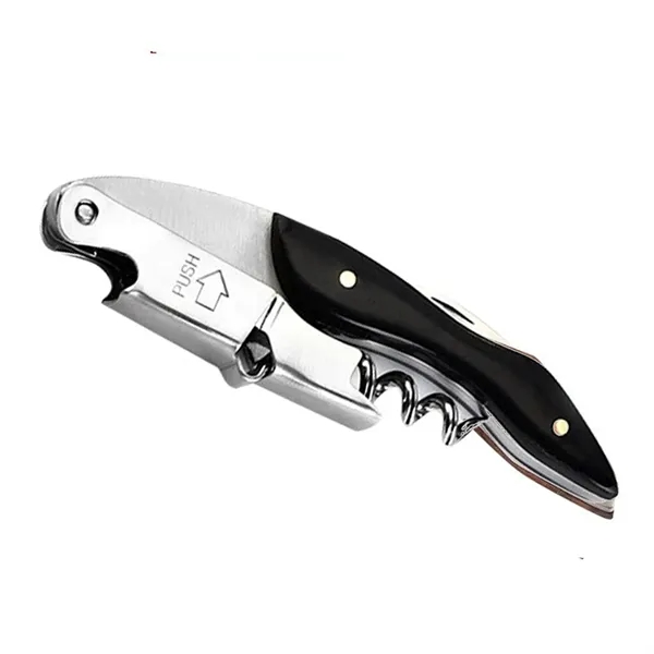 Foldable 3-in-1 corkscrew wine bottle opener with beer bottle opener and... from ASI 37218 Athena Promo (tm)