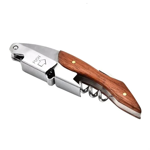 Foldable 3-in-1 corkscrew wine bottle opener with beer bottle opener and... from ASI 37218 Athena Promo (tm)