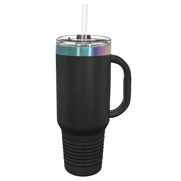 Ion-plated laser-engraved insulated travel mug. Comes with a lid and straw.... from ASI 45795 Colorguppy Printing