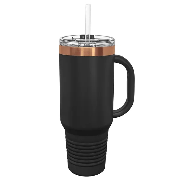 Ion-plated laser-engraved insulated travel mug. Comes with a lid and straw.... from ASI 45795 Colorguppy Printing