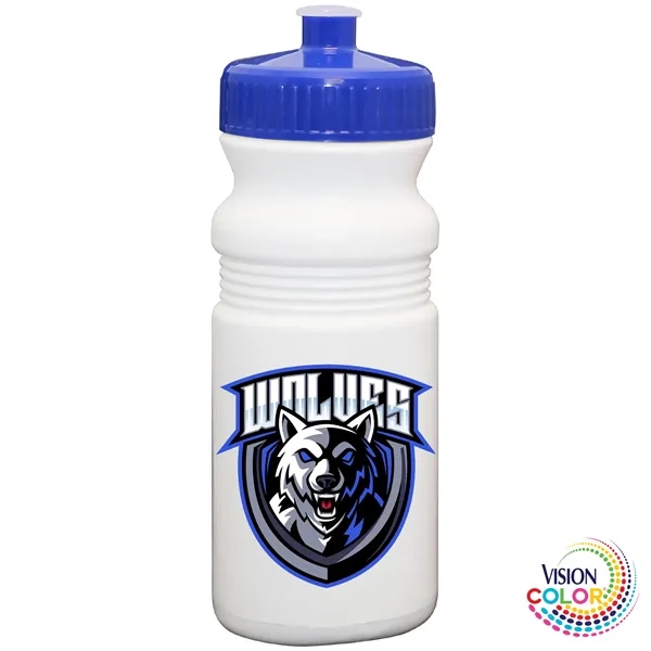 20 oz. USA-Made White Sport Bottle with Push-Pull Lid... from ASI 80060 VisionUSA
