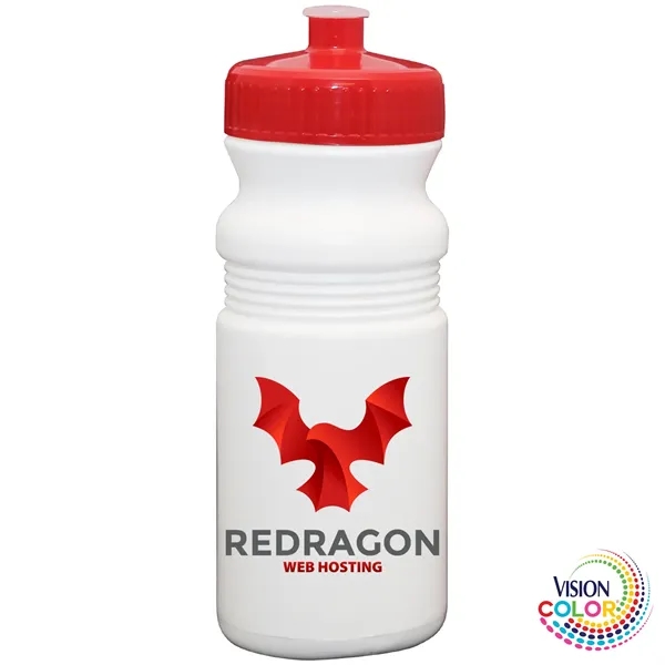 20 oz. USA-Made White Sport Bottle with Push-Pull Lid... from ASI 80060 VisionUSA