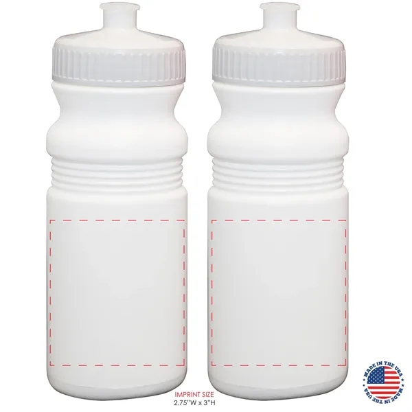 20 oz. USA-Made White Sport Bottle with Push-Pull Lid... from ASI 80060 VisionUSA