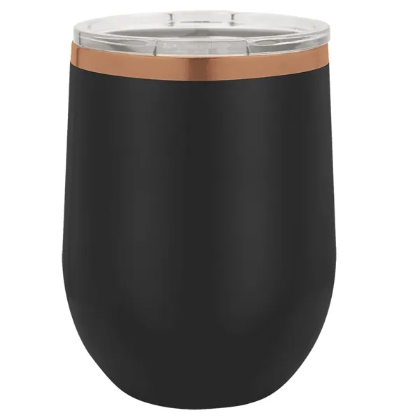 Ion-plated laser-engraved insulated stemless wine tumbler. Comes with a slider lid.... from ASI 45795 Colorguppy Printing