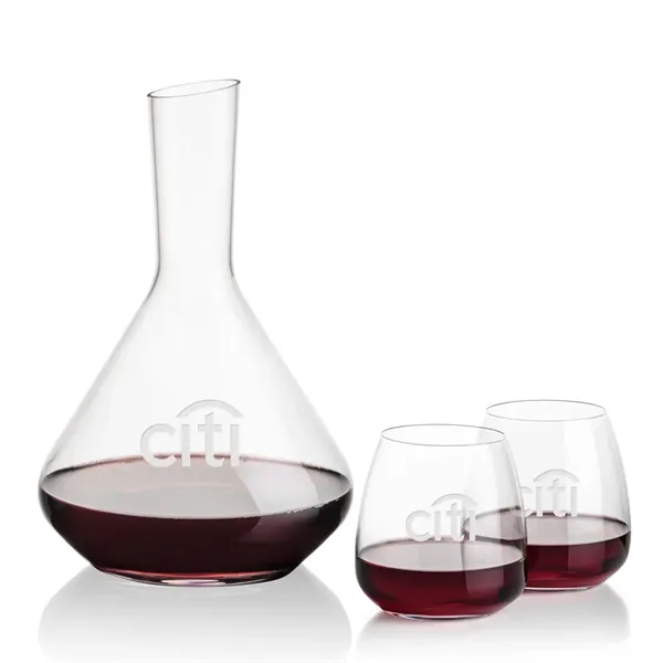 The Terrassa Carafe & 2 Hogarth Stemless Wine Set is a... from ASI 84592 St Regis Group