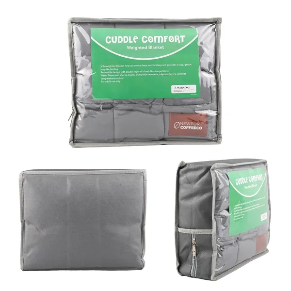 5lb. weighted blanket with a leather patch (for printing). Comes packaged... from ASI 61966 HPG / Mixie