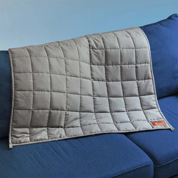 5lb. weighted blanket with a leather patch (for printing). Comes packaged... from ASI 61966 HPG / Mixie