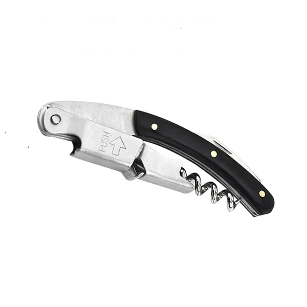 Multi-purpose foldable corkscrew wine bottle opener with beer bottle opener and... from ASI 37218 Athena Promo (tm)