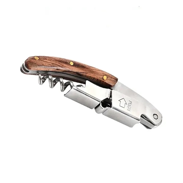 Multi-purpose foldable corkscrew wine bottle opener with beer bottle opener and... from ASI 37218 Athena Promo (tm)