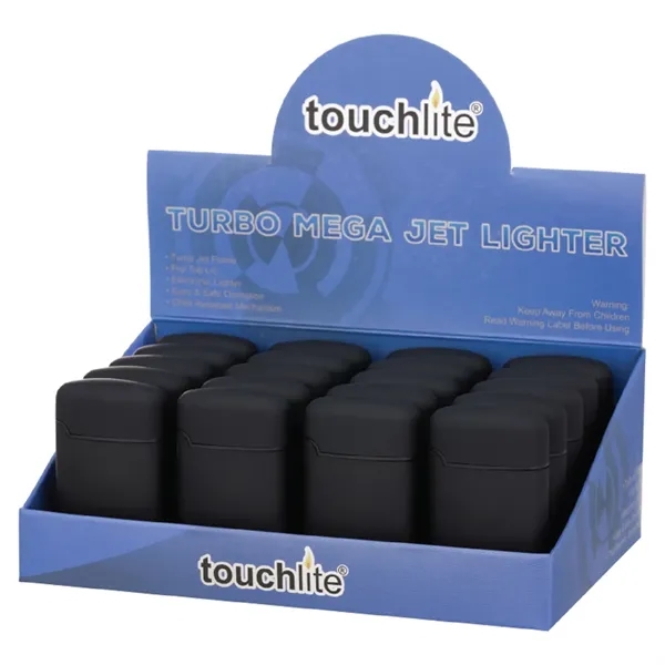 Matte black rubberized jet flameless lighter plus 1 color silkscreen imprint... from ASI 37218 Athena Promo (tm)