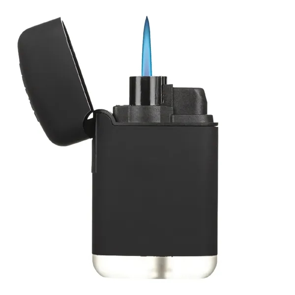 Matte black rubberized jet flameless lighter plus 1 color silkscreen imprint... from ASI 37218 Athena Promo (tm)