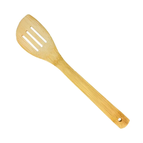 Durable bamboo slotted spatula, safe for non-stick cookware, stain-resistant, and eco-friendly;... from ASI 92980 WOV-IN® / Universal Strap/Wov-In Line