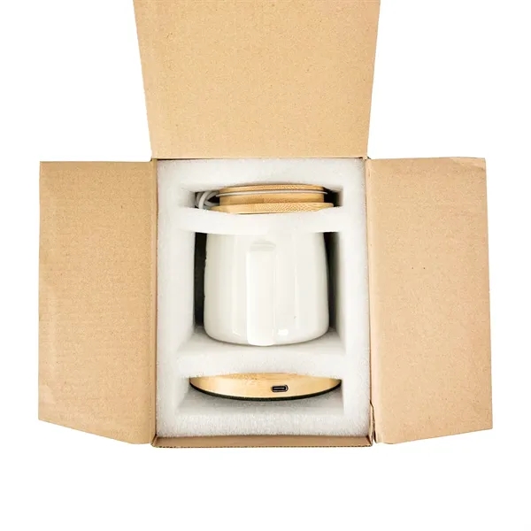 Keep drinks warm with this bamboo mug warmer and ceramic mug;... from ASI 92980 WOV-IN® / Universal Strap/Wov-In Line