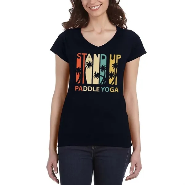 Ladies' SoftStyle® fitted V-neck t-shirt.... from ASI 39552 BEL Promo