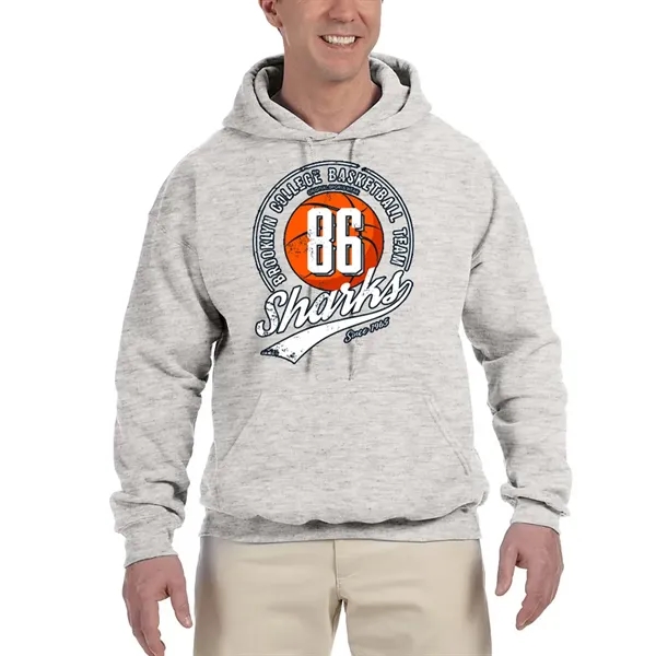 Cotton/poly adult hooded sweatshirt with front pouch pocket.... from ASI 39552 BEL Promo