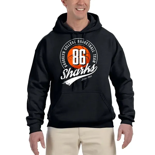 Cotton/poly adult hooded sweatshirt with front pouch pocket.... from ASI 39552 BEL Promo