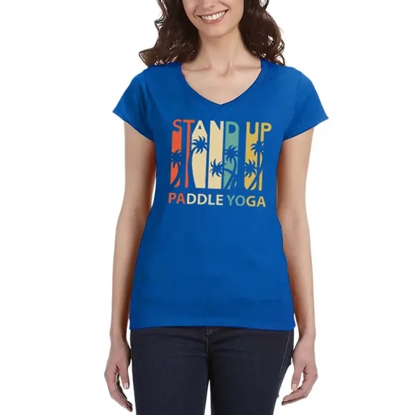 Ladies' SoftStyle® fitted V-neck t-shirt.... from ASI 39552 BEL Promo