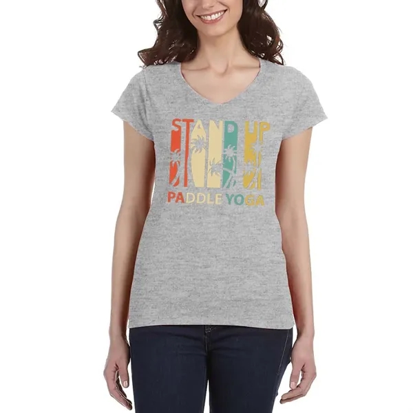 Ladies' SoftStyle® fitted V-neck t-shirt.... from ASI 39552 BEL Promo