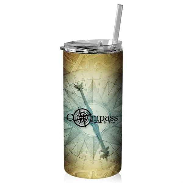16 oz. skinny tumbler with lid and straw.... from ASI 39552 BEL Promo