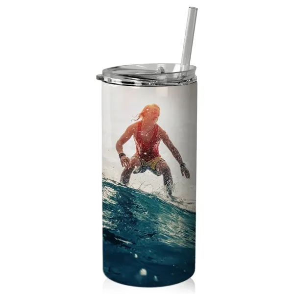 16 oz. skinny tumbler with lid and straw.... from ASI 39552 BEL Promo