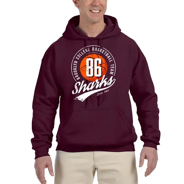 Cotton/poly adult hooded sweatshirt with front pouch pocket.... from ASI 39552 BEL Promo