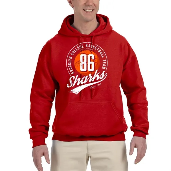 Cotton/poly adult hooded sweatshirt with front pouch pocket.... from ASI 39552 BEL Promo