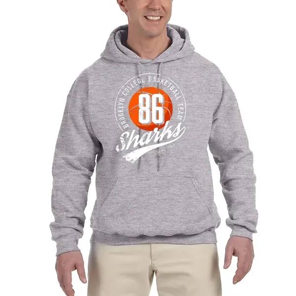 Cotton/poly adult hooded sweatshirt with front pouch pocket.... from ASI 39552 BEL Promo