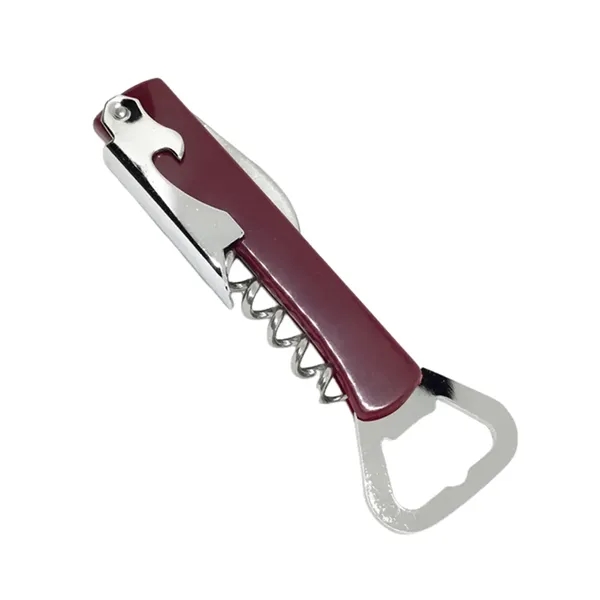 Foldable multi-purpose corkscrew and bottle opener with knife with imprint... from ASI 37218 Athena Promo (tm)