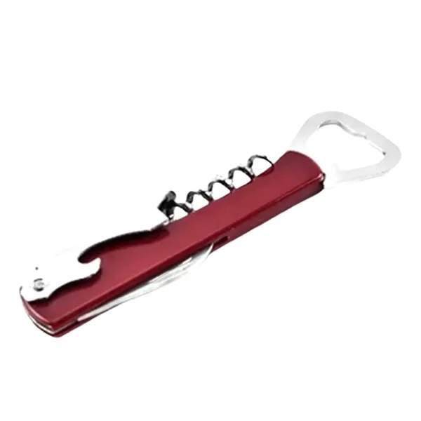 Foldable multi-purpose corkscrew and bottle opener with knife with imprint... from ASI 37218 Athena Promo (tm)