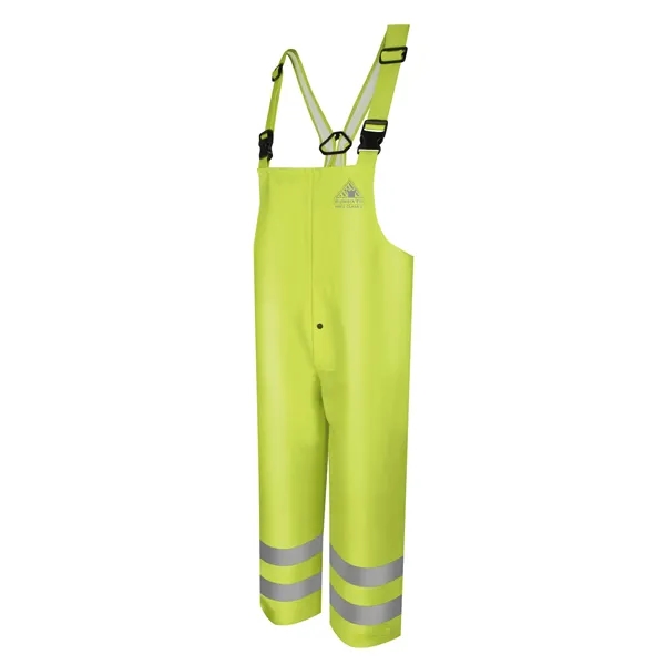 Bulwark - Men's Flame-Resistant Hi-Vis Rain Bib Overall... from ASI 86018 Scrub Authority / Uniform Stores