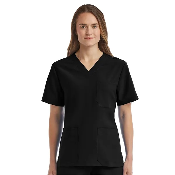 ScrubJoy Fit-4-All - Unisex Three-Pocket V-Neck Scrub Top... from ASI 86018 Scrub Authority / Uniform Stores