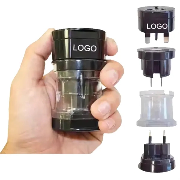 4-in-1 universal travel adapter plus1 color silkscreen imprint on 1 location... from ASI 37218 Athena Promo (tm)