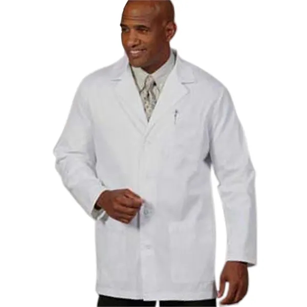 Fashion Seal - Men's Three-Pocket 34" Mid-Length Lab Coat... from ASI 86018 Scrub Authority / Uniform Stores