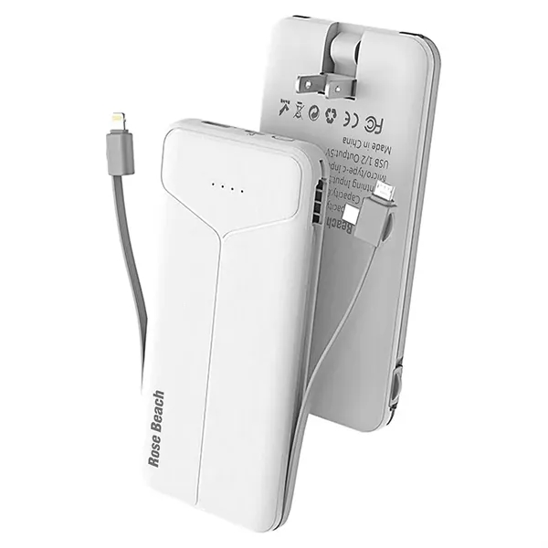 10,000 mAh power bank with built-in cables and AC wall plug.... from ASI 68190 Lungsal / Lungsal