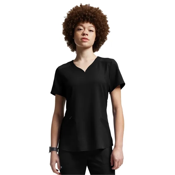 White Cross - VIBE - Women's Curved V-Neckline Scrub Top... from ASI 86018 Scrub Authority / Uniform Stores