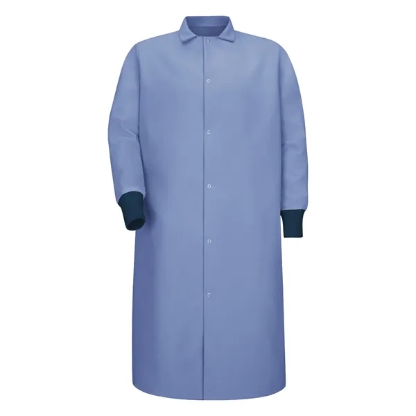 Red Kap Gripper-Front Pocketless Butcher Coat with Knit Cuffs... from ASI 86018 Scrub Authority / Uniform Stores