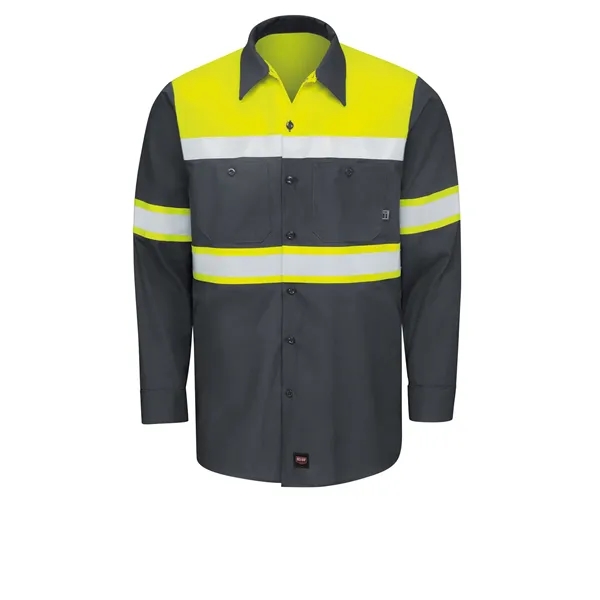 Red Kap Hi-Visibility - Unisex Long Sleeve Color Block Ri...... from ASI 86018 Scrub Authority / Uniform Stores