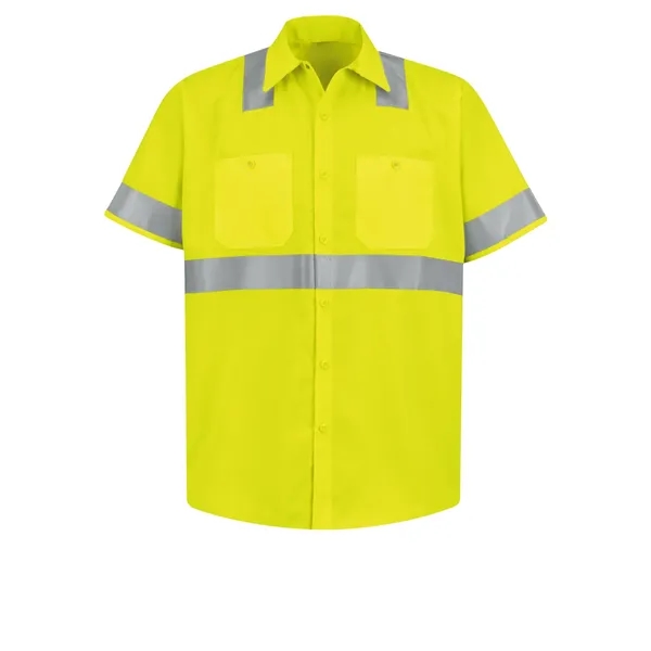 Red Kap Hi-Visibility - Men's Short Sleeve Work Shirt... from ASI 86018 Scrub Authority / Uniform Stores
