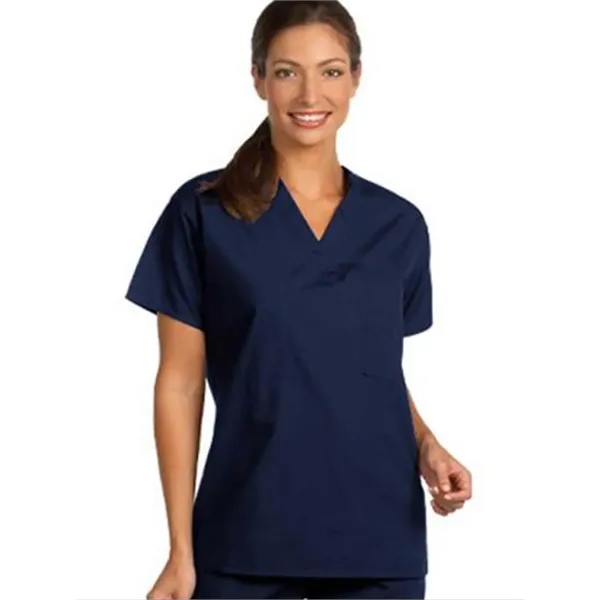 Fashion Seal Poplin - Unisex Reversible V-Neck Scrub Top...... from ASI 86018 Scrub Authority / Uniform Stores