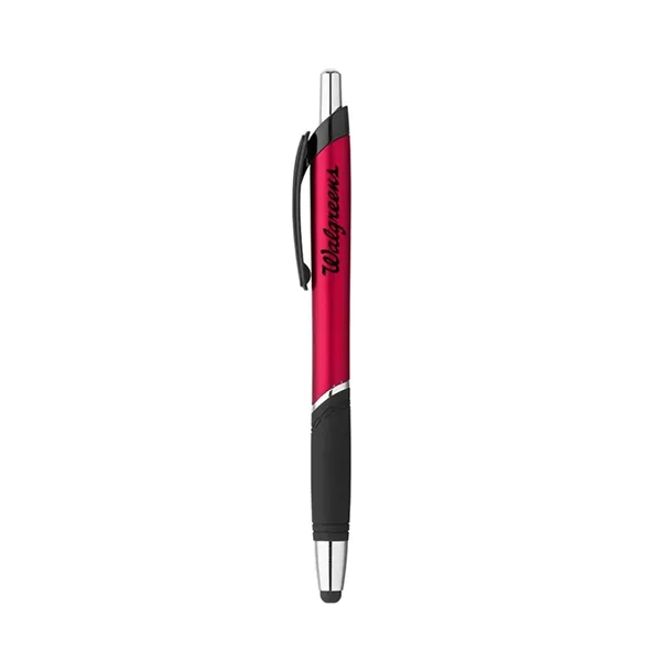 Plastic click action ballpoint pen with soft touch stylus tip... from ASI 31517 Admart Products / Admart Line